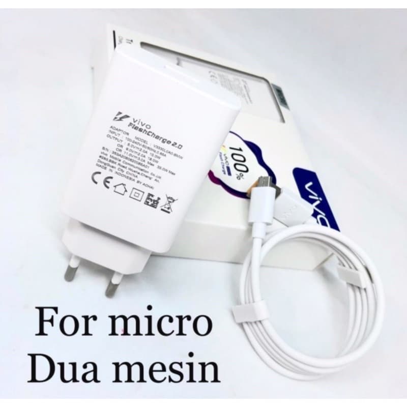 Charger VIVO Ori 100% X60 Fast Charging Colokan V8/Micro