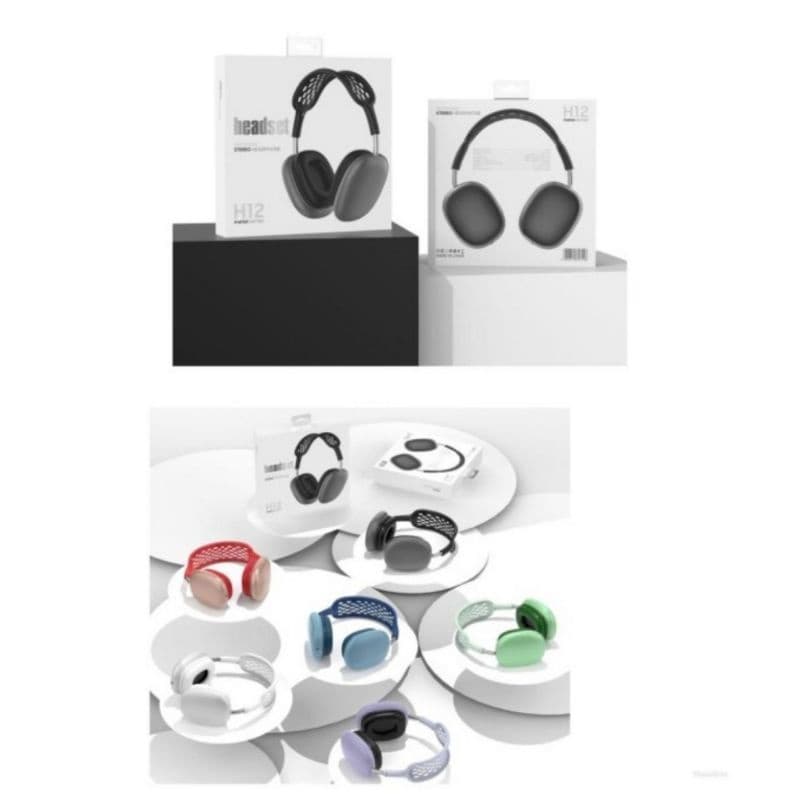 Handsfree Headphone Bando H12 Stereo Earphone HF MIC