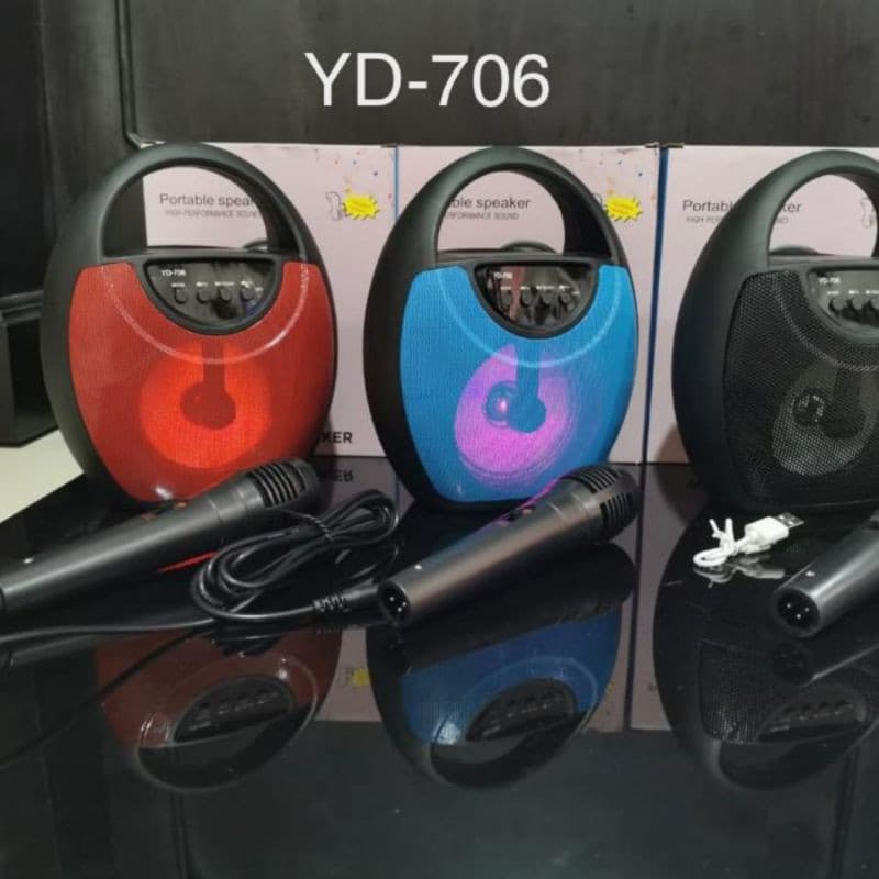YD-706 Portable Wireless Bluetooth Speaker RGB Rainbow + Mic
