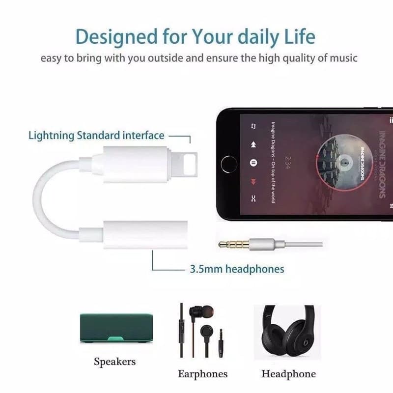 Adaptor Connector Lightning Iphone To 3.5MM Jack Audio Kabel