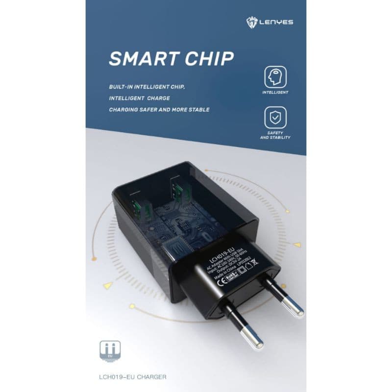 Charger Lenyes 2USB 2.4A LCH-019 micro/V8
