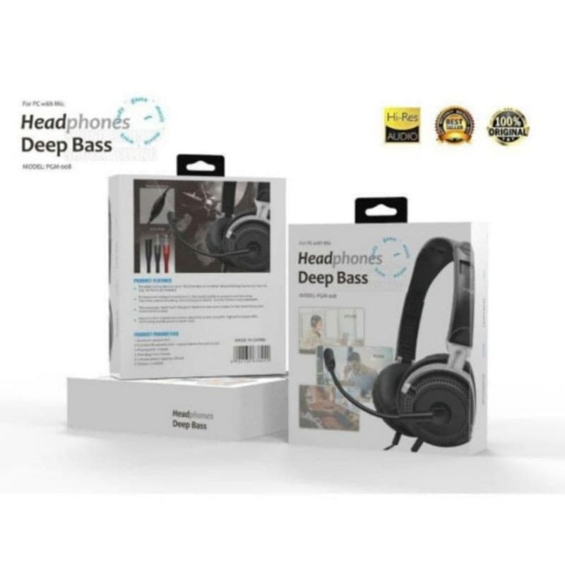 Headset Bando Gaming PGM-008 + Mic Headphone Game PGM-008