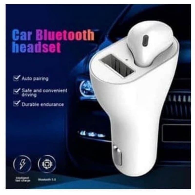 Saver Mobil + Headset S05 Car Charger 2 in 1 Charger Mobil S-05