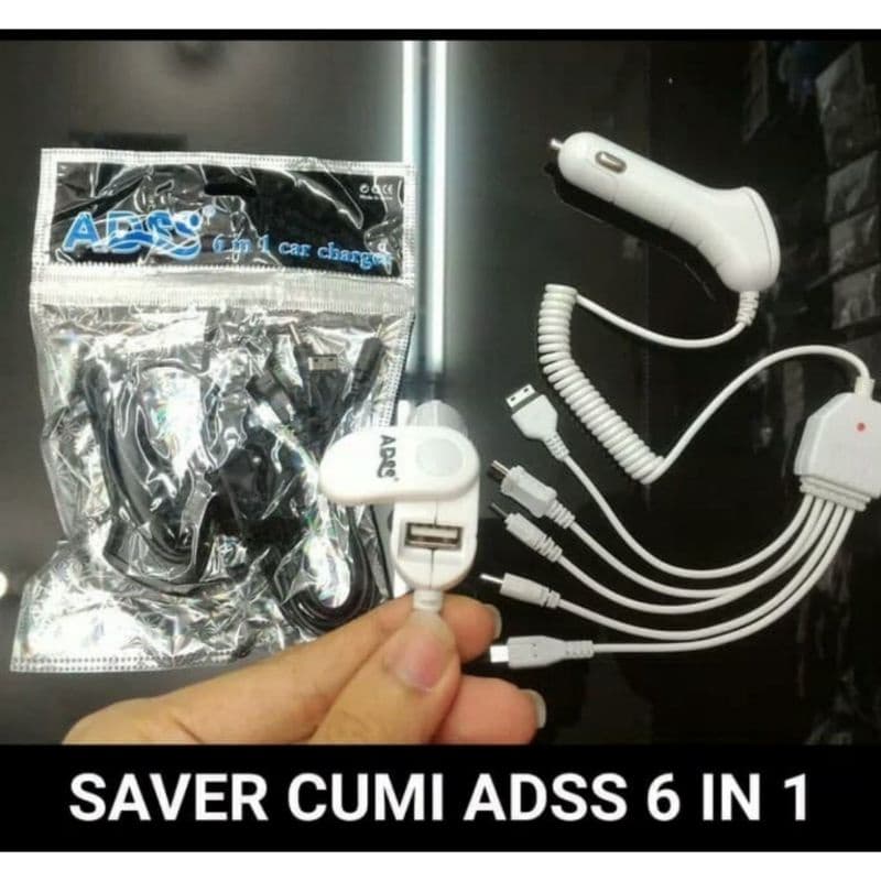 Charger Mobil Adss Saver Mobil Cumi 6 in 1 Harga Murah