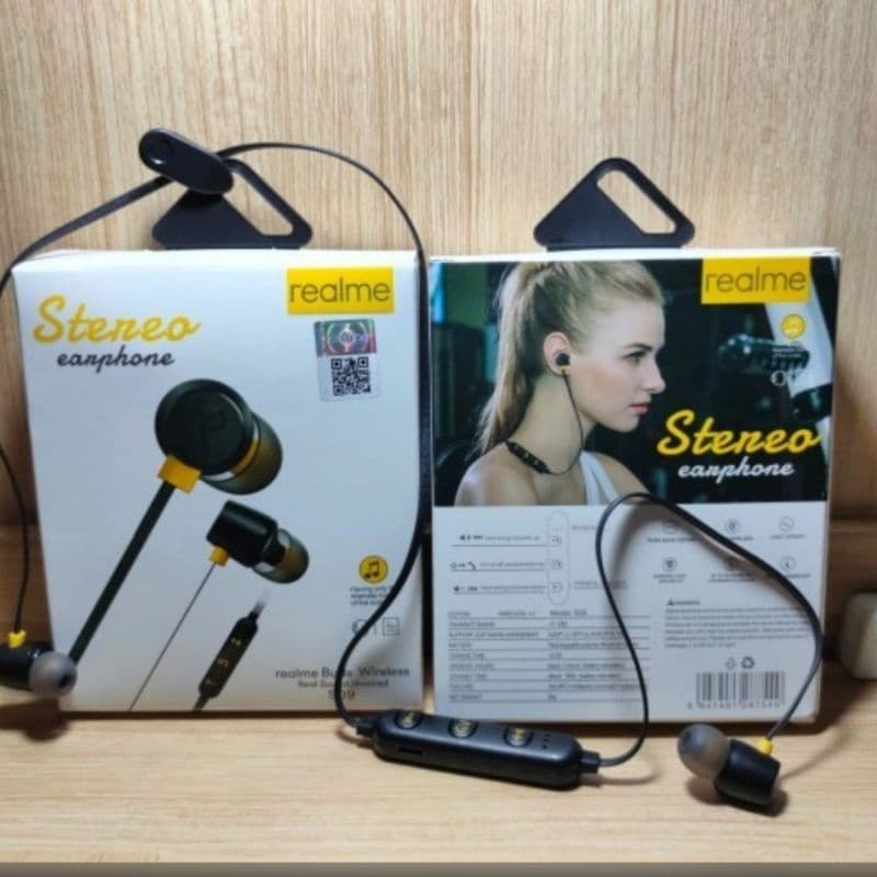 Handsfree Bluetooth Realme S-09 Magnet Stereo Earphone S09
