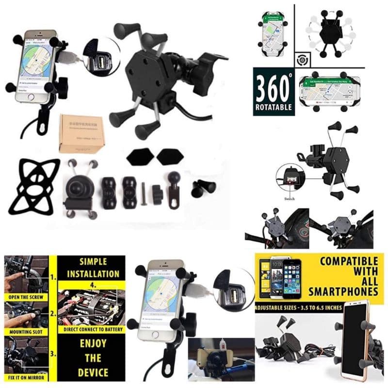 HOLDER MOTOR X-GRIP + USB