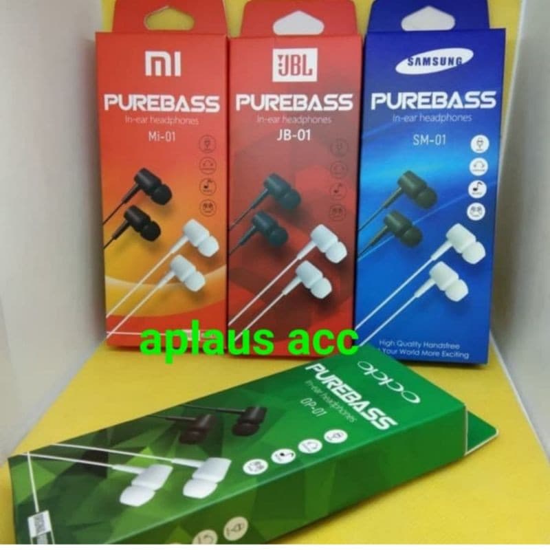 Handsfree Branded JB-01 + Mic Purebass
