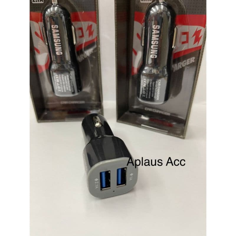 Adaptor Car Charger Batok Saver Mobil Samsung 2 Port USB 2.1A CC201