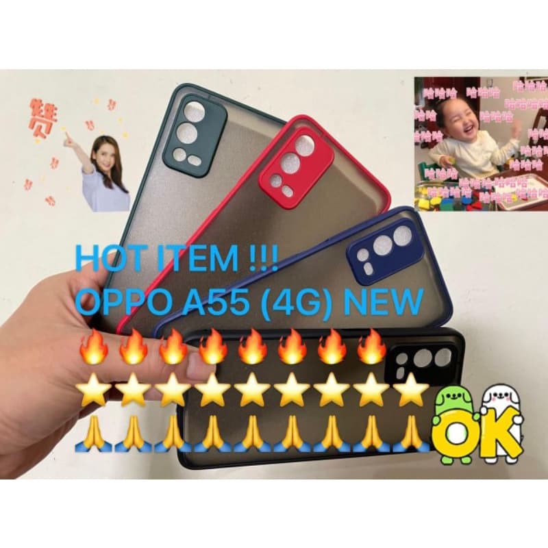 Case OPPO A55 (4G) NEW Dove Matte Transparan Handphone Hp