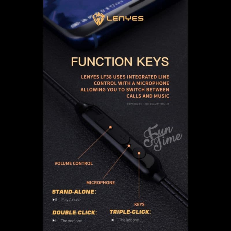 Handsfree Lenyes LF38 Besi Hifi Stereo Earphone Extra Bass