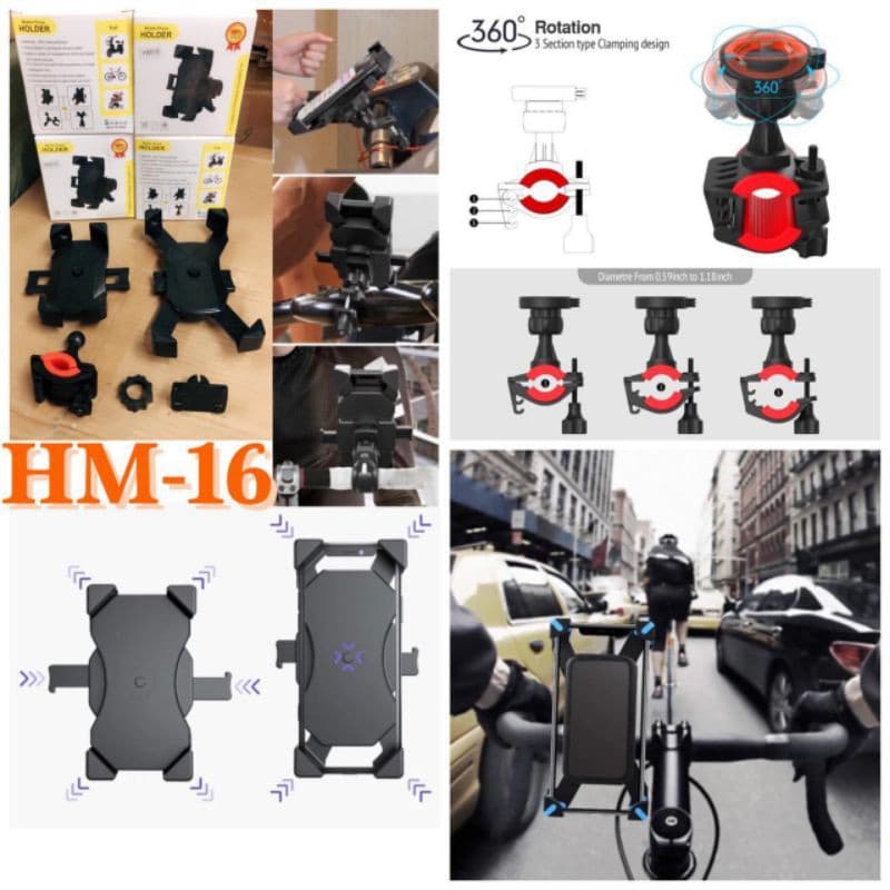 Holder Motor Stang HM-16 HP Di Sepeda Phone Holder HM-16