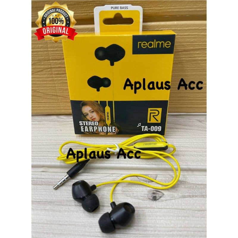 Handsfree Headset Realme + Mic Stereo Earphone Universal TA-009