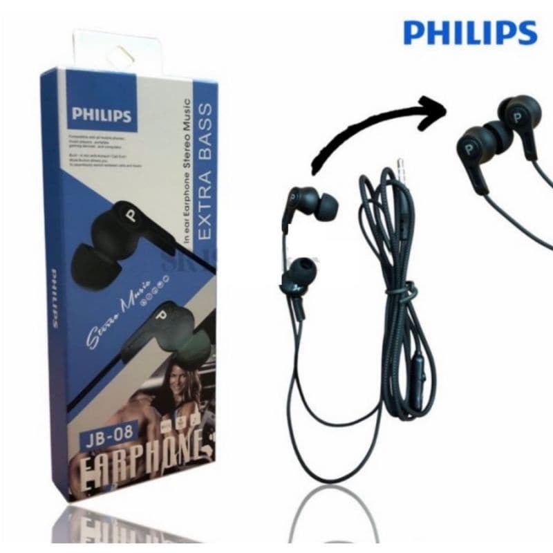 Handsfree Headset Philips JB08 Stereo Earphone JB-08