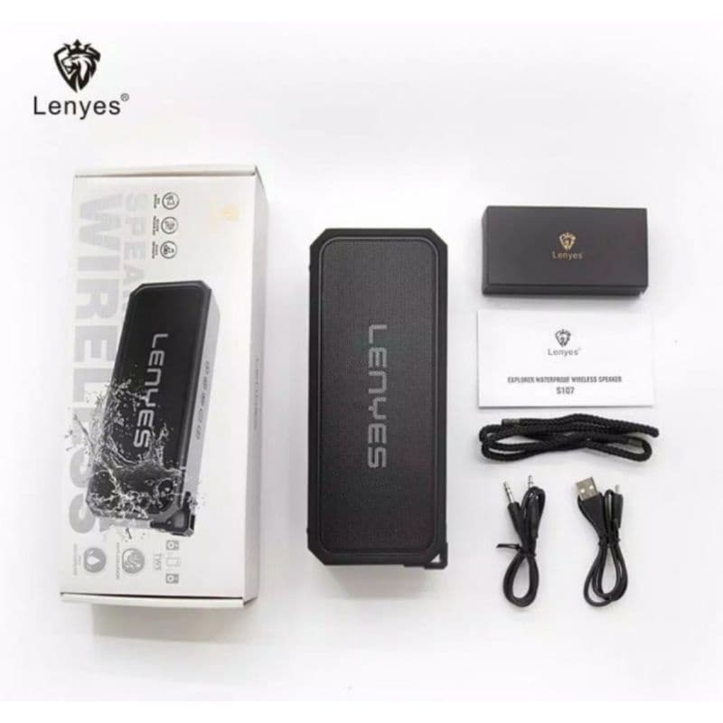 Speaker Bluetooth Original 100% Lenyes S107 Waterproof Wireless