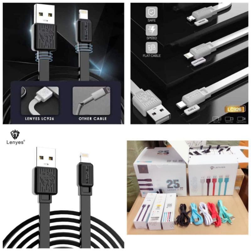 Kabel Data Lenyes 926 2,4A Iphone Fast Charging