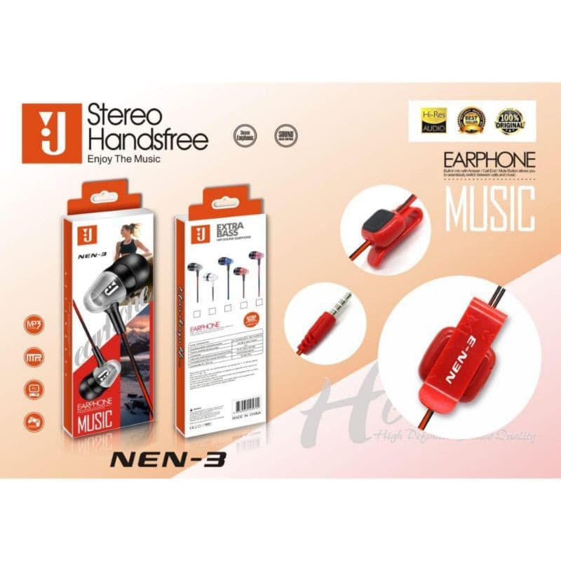Handsfree Headset J + Mic Nen-3