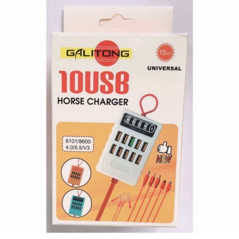 Charger Aki 5 in 1 10 USB Charger HP 5in1 10USB