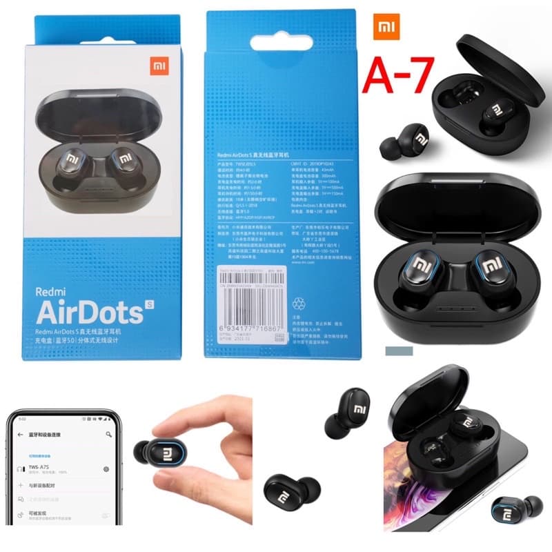 Handsfree Headset Bluetooth TWS Wireless Redmi Airdots A7