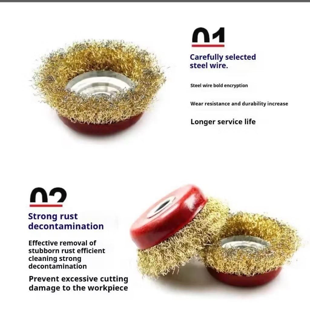 (GROSIRAN) Sikat Mangkok Kawat 3inch Kepala Sikat Kawat Gerinda Wire Cup Brush Polishing Wheel