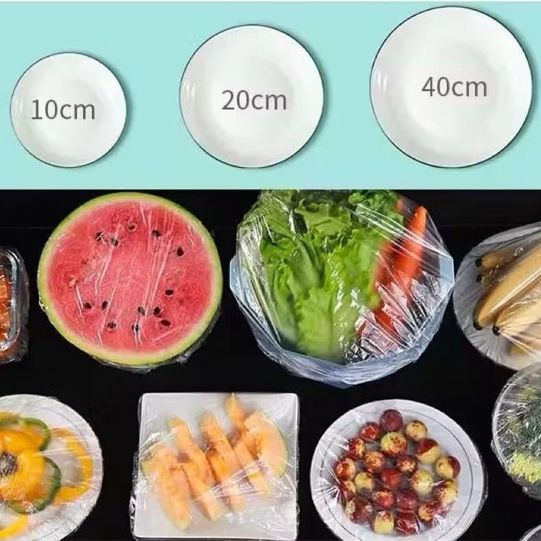 (GROSIRAN) Plastik Penutup Makanan Karet Shower Cup Plastik Penutup Rambut Kepala Plastik Pelindung Makanan