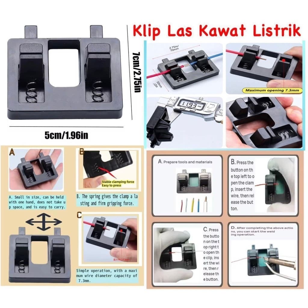 Klip Las Kawat Listrik Soldering Iron Holder Dudukan Penjepit Solder Electric Wire Welding Clip