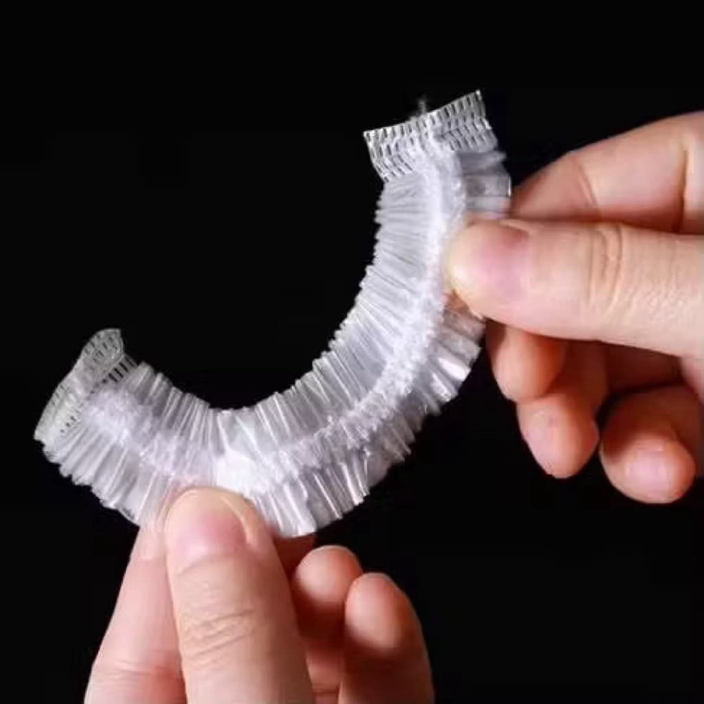 (GROSIRAN) Plastik Penutup Makanan Karet Shower Cup Plastik Penutup Rambut Kepala Plastik Pelindung Makanan