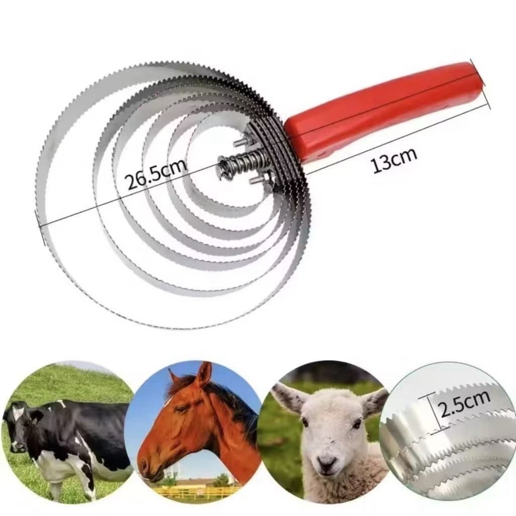 Sisir Pembersih Bulu Ternak Sisir Putaran Pembersih Bulu Sapi Domba Kuda Hair Comb Garukan Ternak