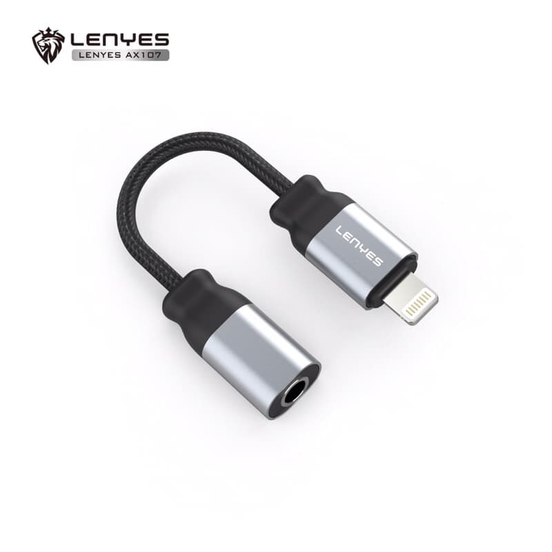 Converter Lightning dan Type C AX-107 To Aux 3,5MM Kabel Audio Mic Iphone Tanpa Bluetooth