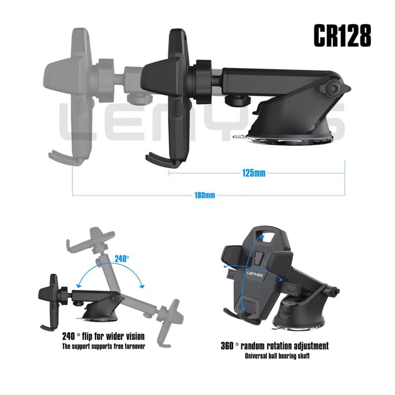 Holder Mobil Lenyes Premium CR-128 Super Kuat Buat Di Dashboard Kaca Meja CR128