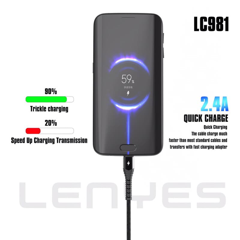 Kabel Data Lenyes 2.4A Fast Charging LC-981