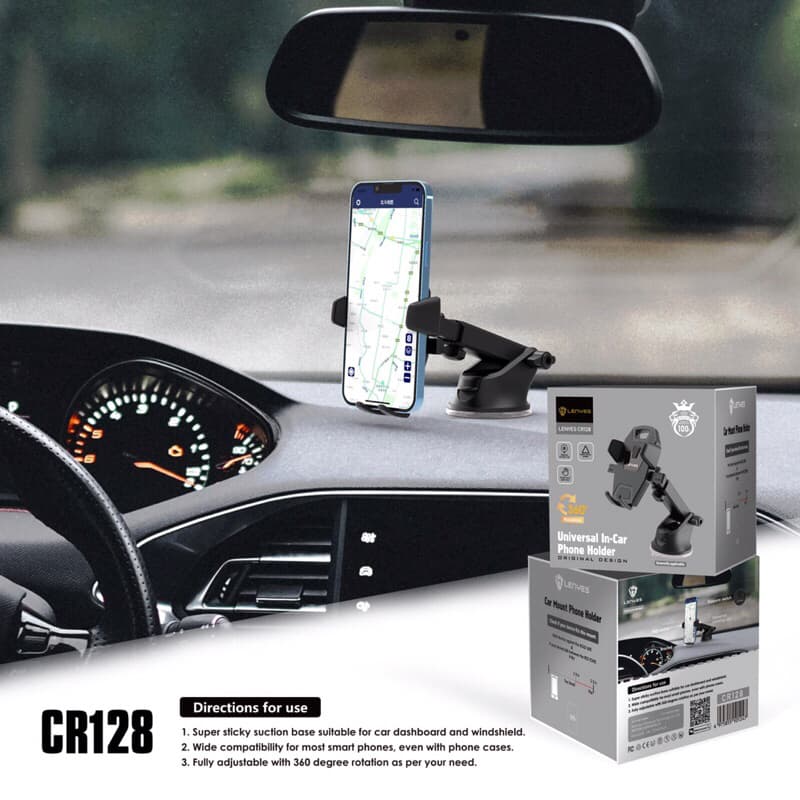 Holder Mobil Lenyes Premium CR-128 Super Kuat Buat Di Dashboard Kaca Meja CR128