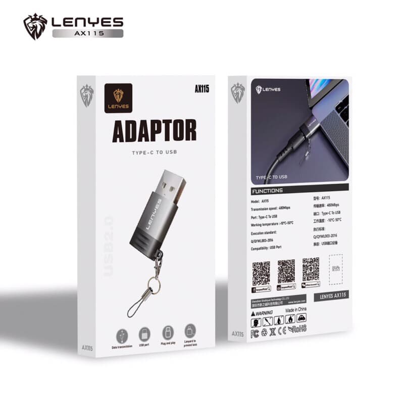 OTG Lenyes USB TO Type-C AX-115