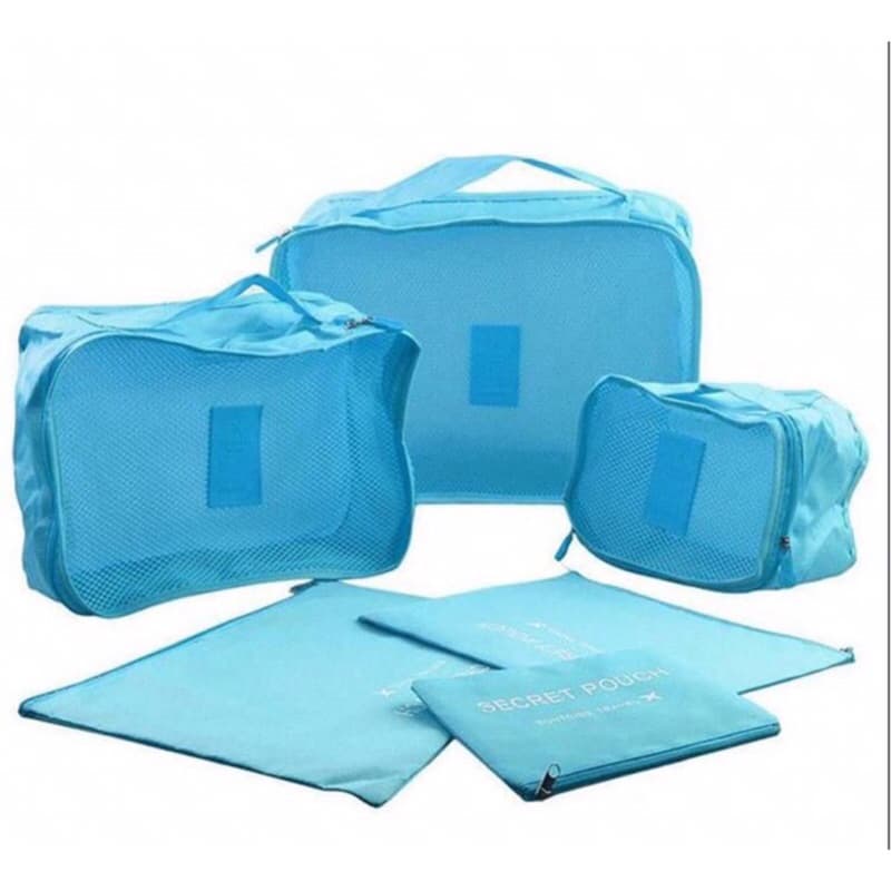 Travel Bag 6in1 Set Luggage Storage Organizer Tas Penyimpanan Travelling Serbaguna