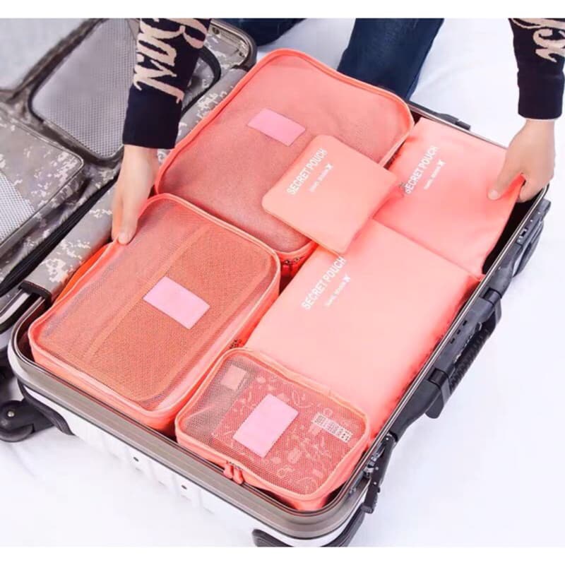 Travel Bag 6in1 Set Luggage Storage Organizer Tas Penyimpanan Travelling Serbaguna