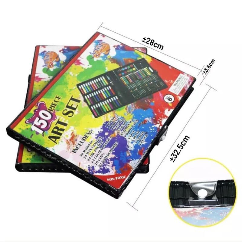 Crayon Art Set 150 pcs Alat Pensil Menggambar Melukis Mewarnai