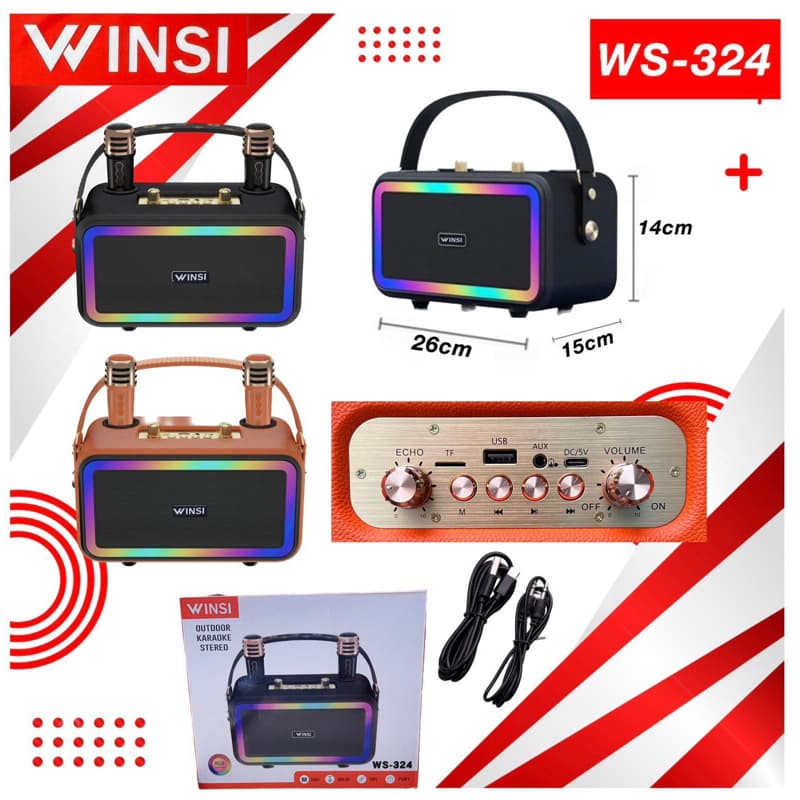 Speaker Bluetooth WINSI WS-324 TWS + 2 Mic WS324
