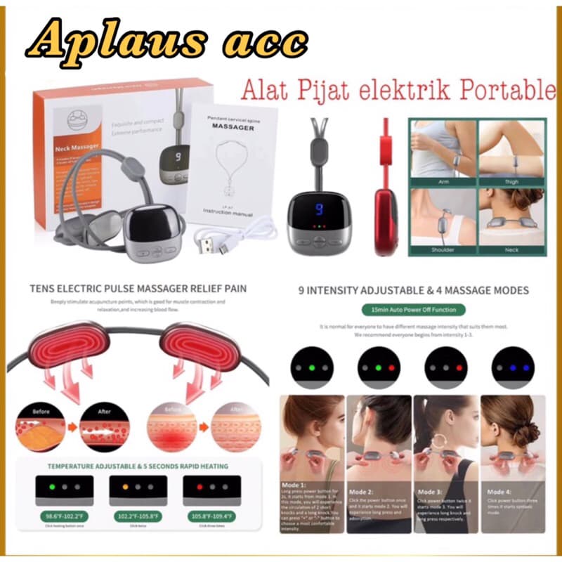 Alat Pijat Elektrik Hanging Cerviral Spine Massager Alat Pijat Multifungsi Portable