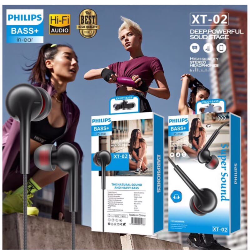 Headset Philips Seri XT Super Bass High Quality Stereo Headphones