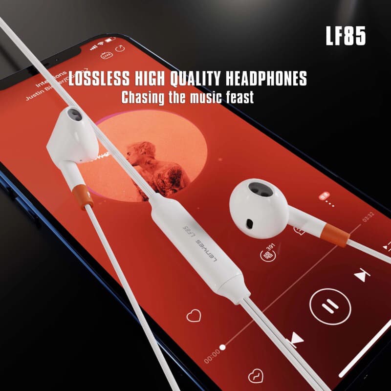 LENYES LF85 Headset In Ear Hifi Stereo Earphone Extra Bass With Handsfree Microphone 3.5mm