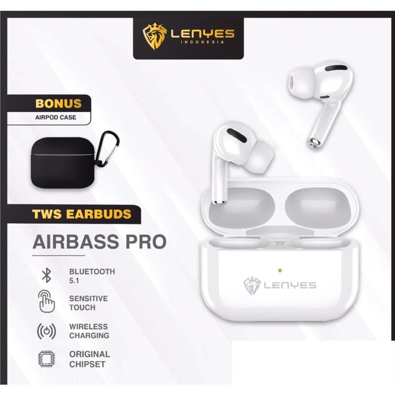LENYES AIRBASS PRO & AIR PRO PLUS TWS wireless bluetooth 5.1 earbuds smart touch earphone original