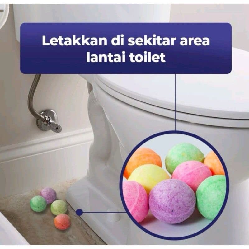 Kamper Toilet Ball isi 5 Kapur Warna Warni Anti Ngengat Pengharum Ruangan Kamar Mandi