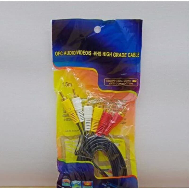 Kabel 3 Rca To 3 Rca / Kabel Rca - Rca Av Video / Kabel 3 Rca DVD TV