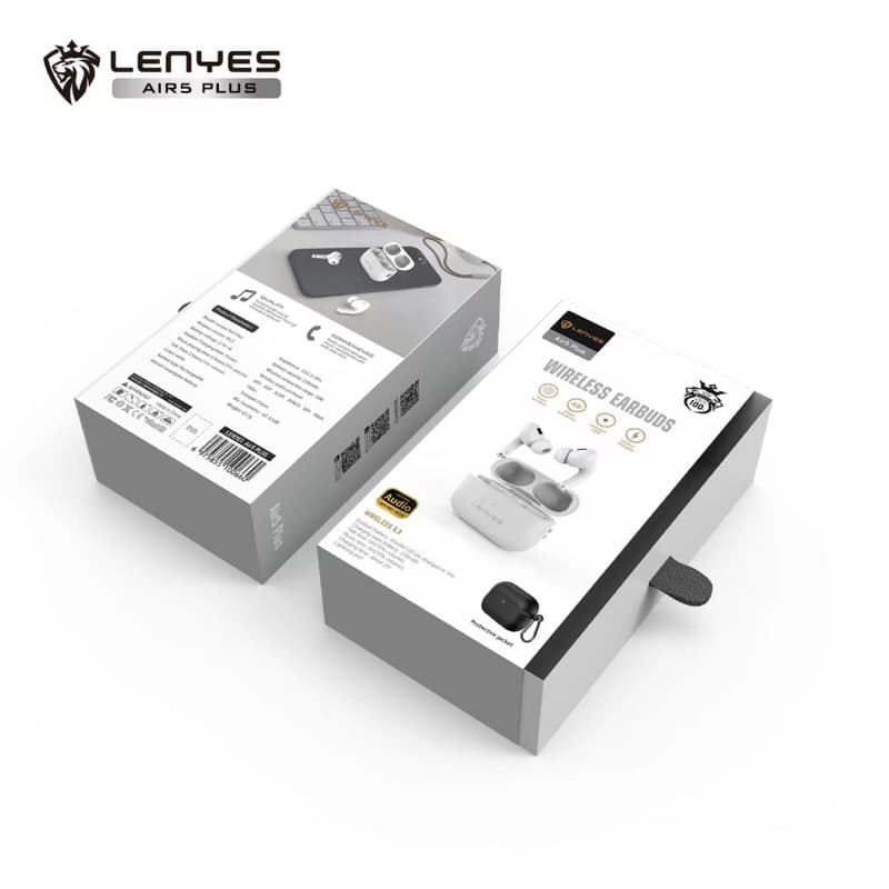 LENYES AIR 5 PLUS TWS Wireless Earbuds Bluetooth 5.3 Smart Touch Hifi Stereo Earphone
