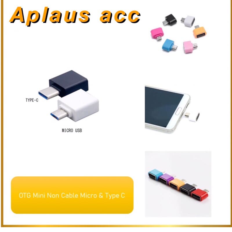 OTG MINI PERSEGI Micro Usb/V8 dan Type C Port Konektor Non Cable USB Murah