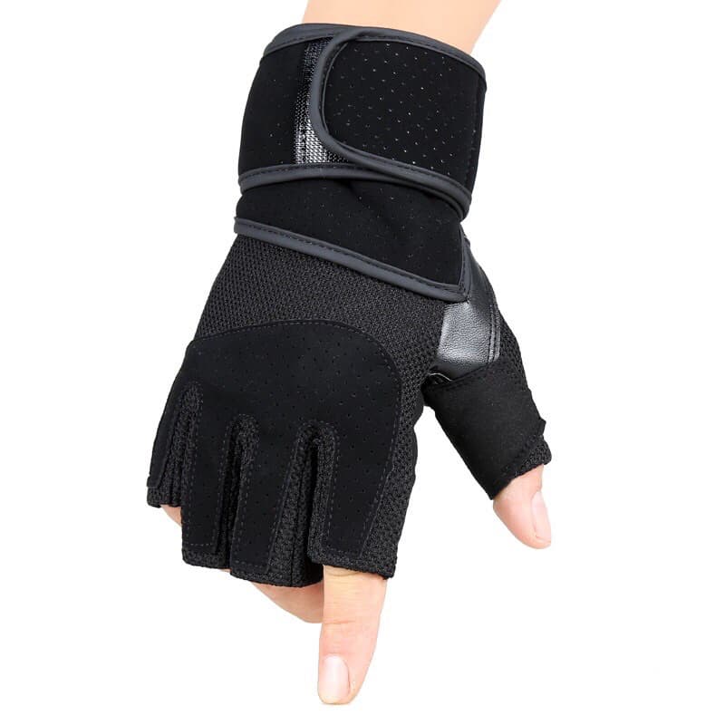Sarung Tangan Motor Setengah Jari Half Finger Kain Penutup Anti Slip Pelindung Punggung Tangan Dari Panas Matahari Saat Berkendara