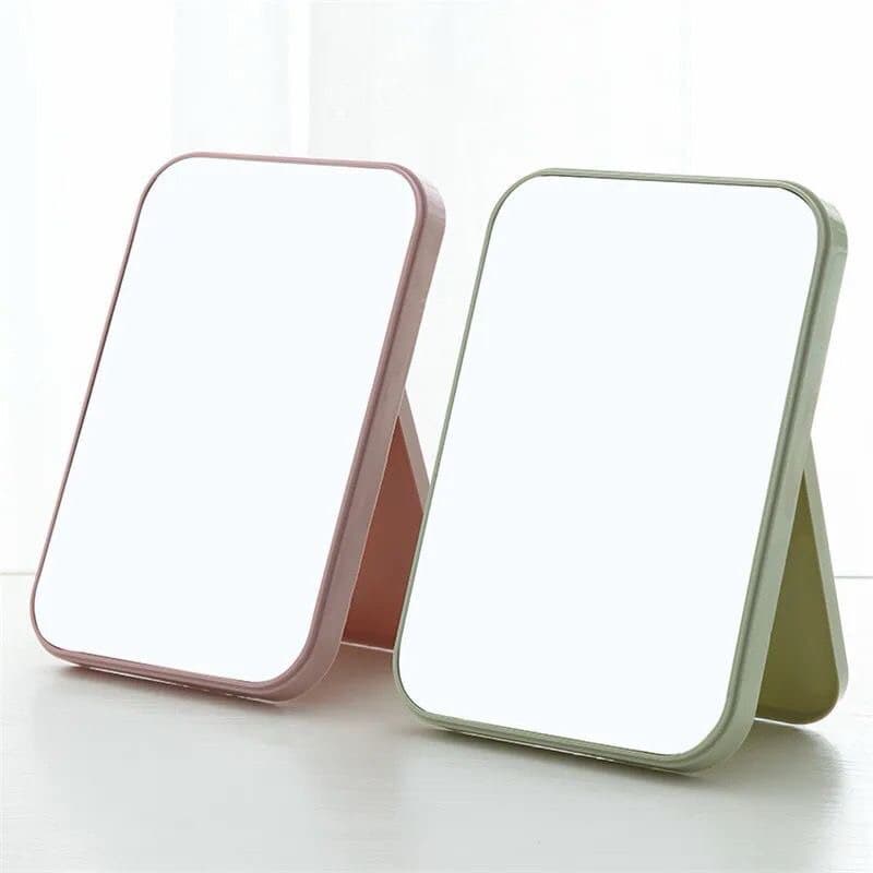 Cermin Lipat Meja 10x17cm Cermin Lipat Persegi Kaca Cermin Make Up Portable