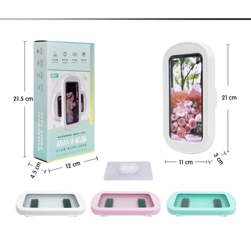 Case Box Hp Anti Air Kotak Holder HD72 Hp Kamar Mandi Waterproof Bathroom Phone Case