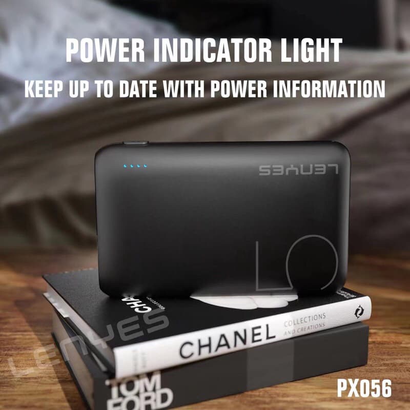 LENYES PX056 Powerbank 5000mAh Mini Slim Portable Display Light Indicator Real Capacity Power Bank
