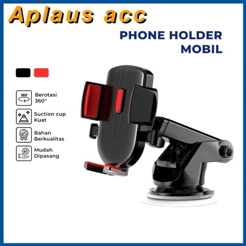 Car Phone Holder Mobil HL3600 HL-3600 Dashboard & Kaca Stand Handphone Dudukan Hp Penyangga Hape