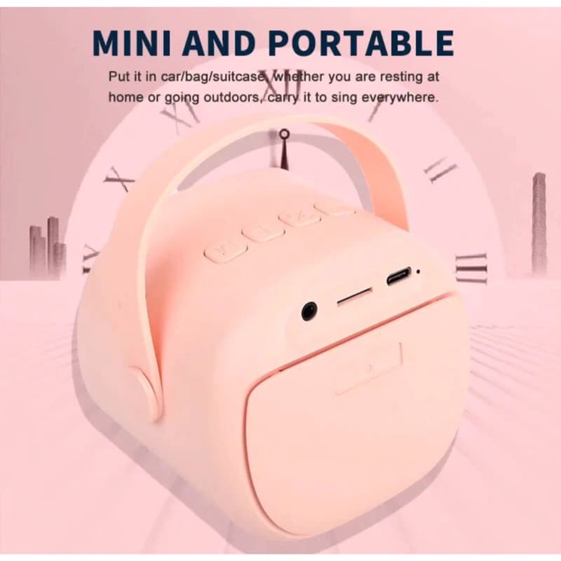Speaker Karaoke K2 Portable + Mic Bluetooth Speaker Mini Set Full Bass